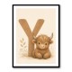 Y For Yak Illustration Art Print