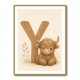 Y For Yak Illustration Art Print