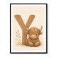 Y For Yak Illustration Art Print