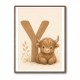 Y For Yak Illustration Art Print