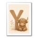Y For Yak Illustration Art Print