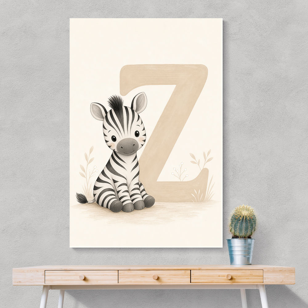 Z For Zebra Nursery Wall Art