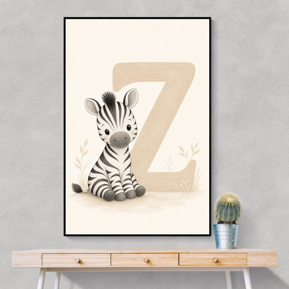 Z For Zebra Nursery Wall Art
