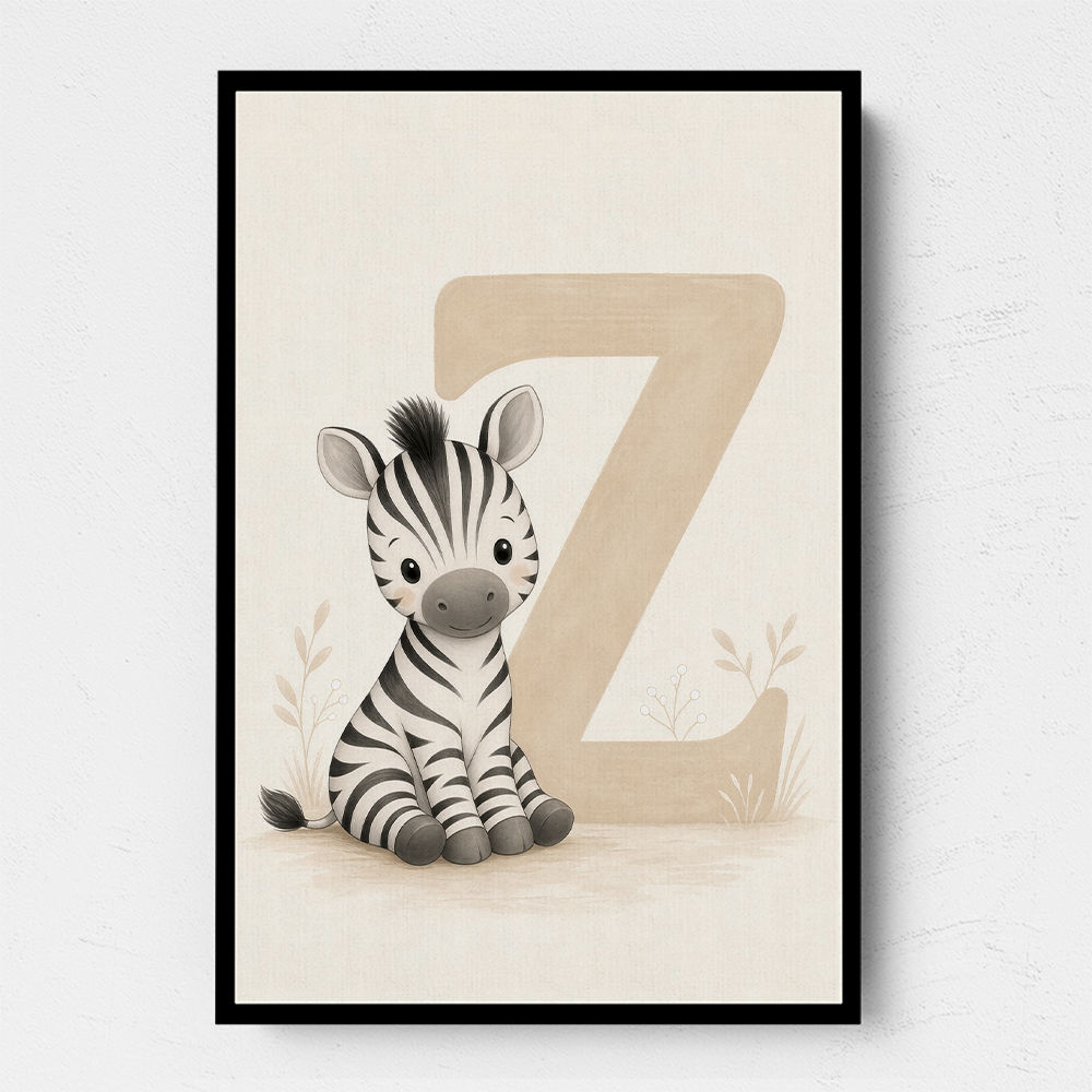Z For Zebra Nursery Wall Art