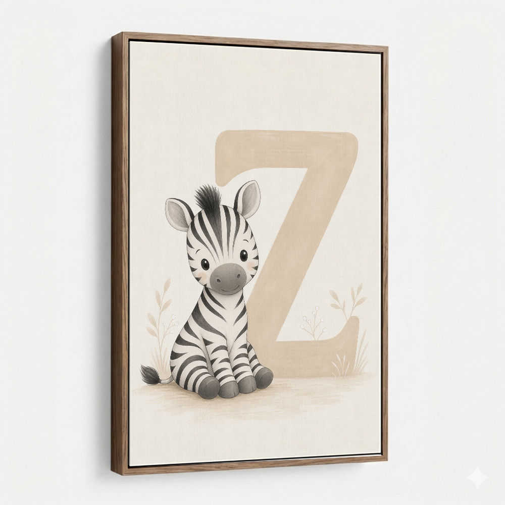 Z For Zebra Nursery Wall Art