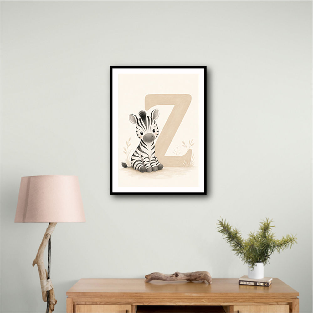 Z For Zebra Nursery Wall Art