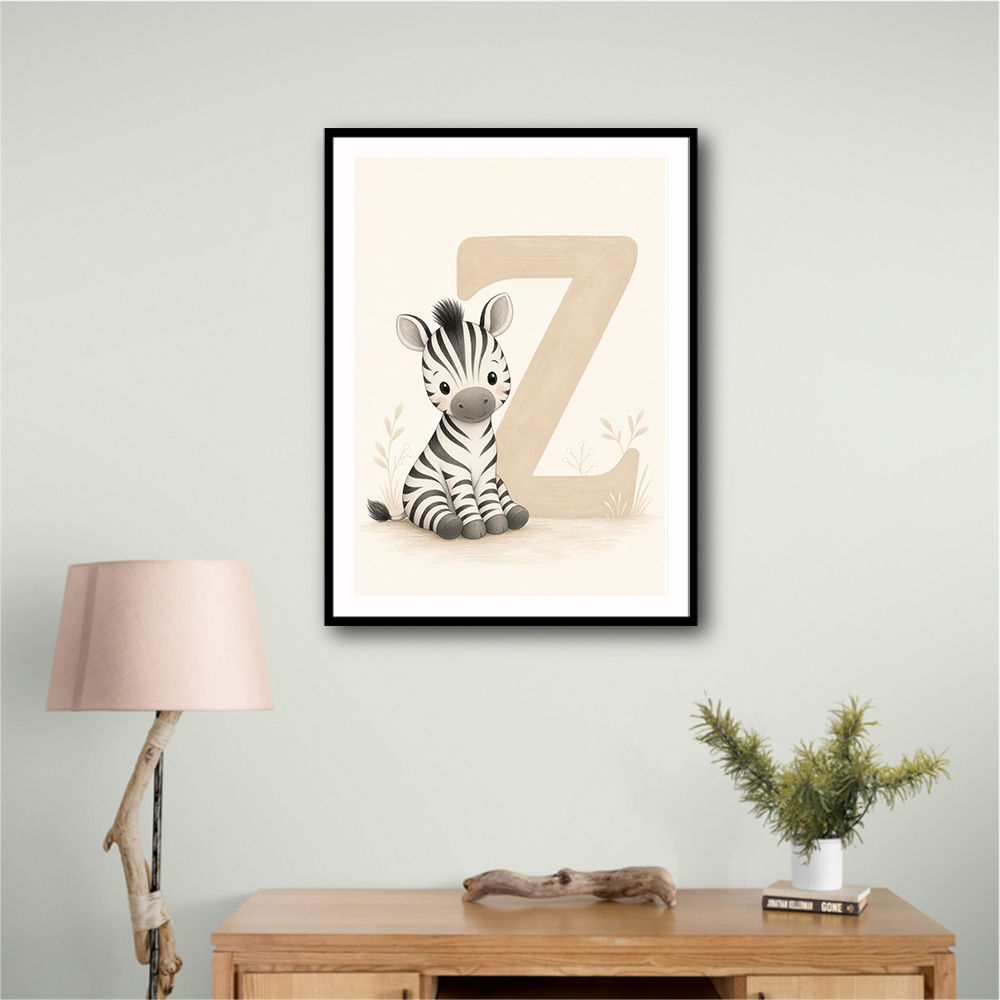 Z For Zebra Nursery Wall Art