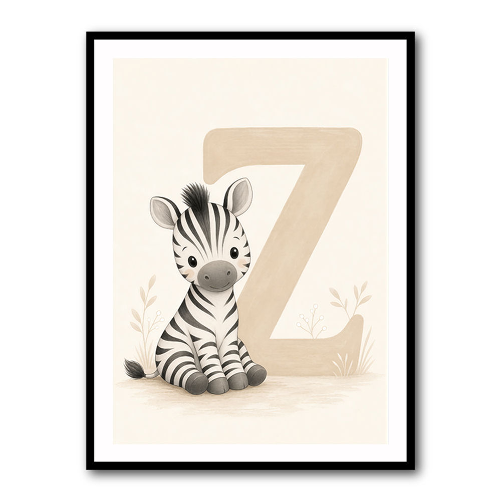 Z For Zebra Nursery Wall Art