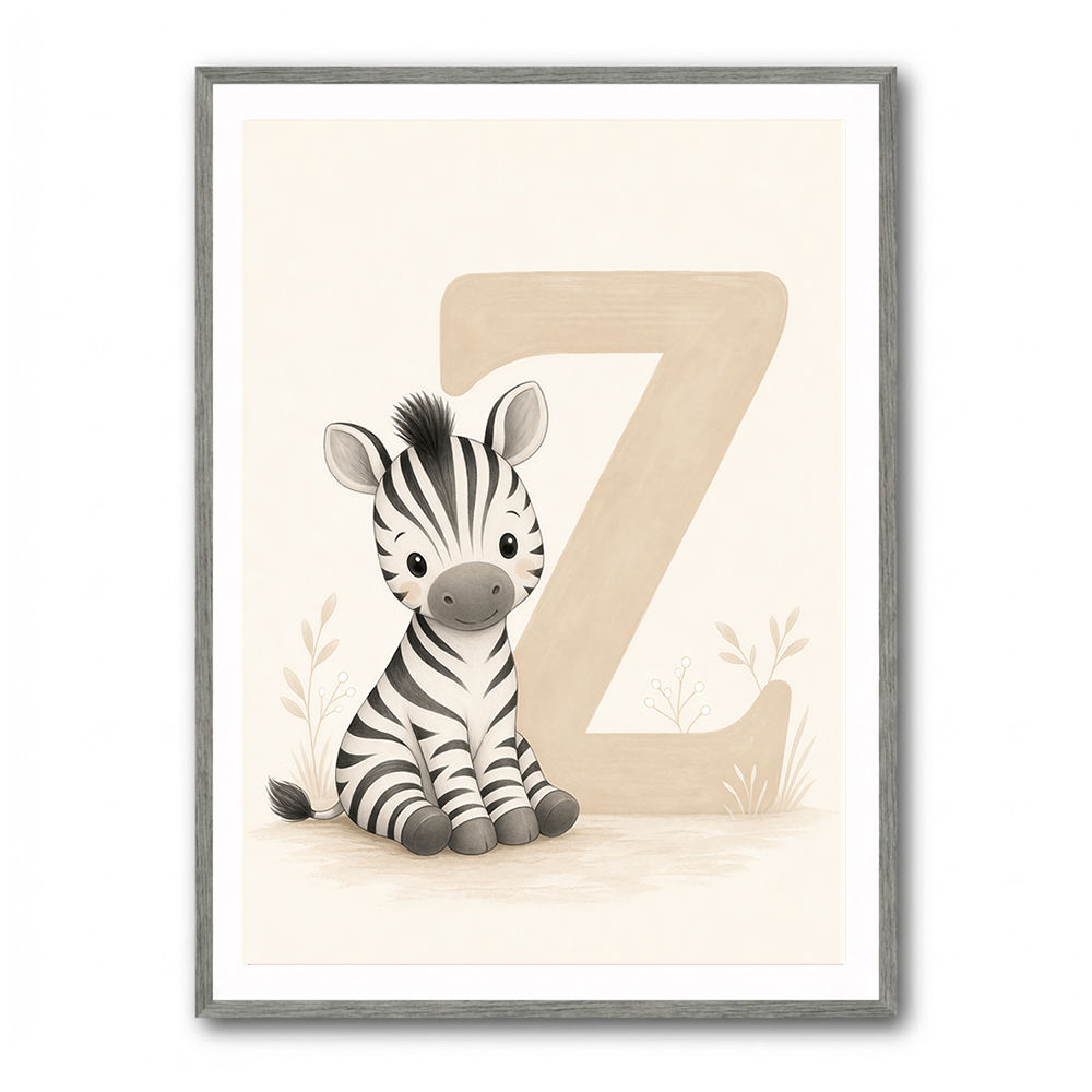 Z For Zebra Nursery Wall Art