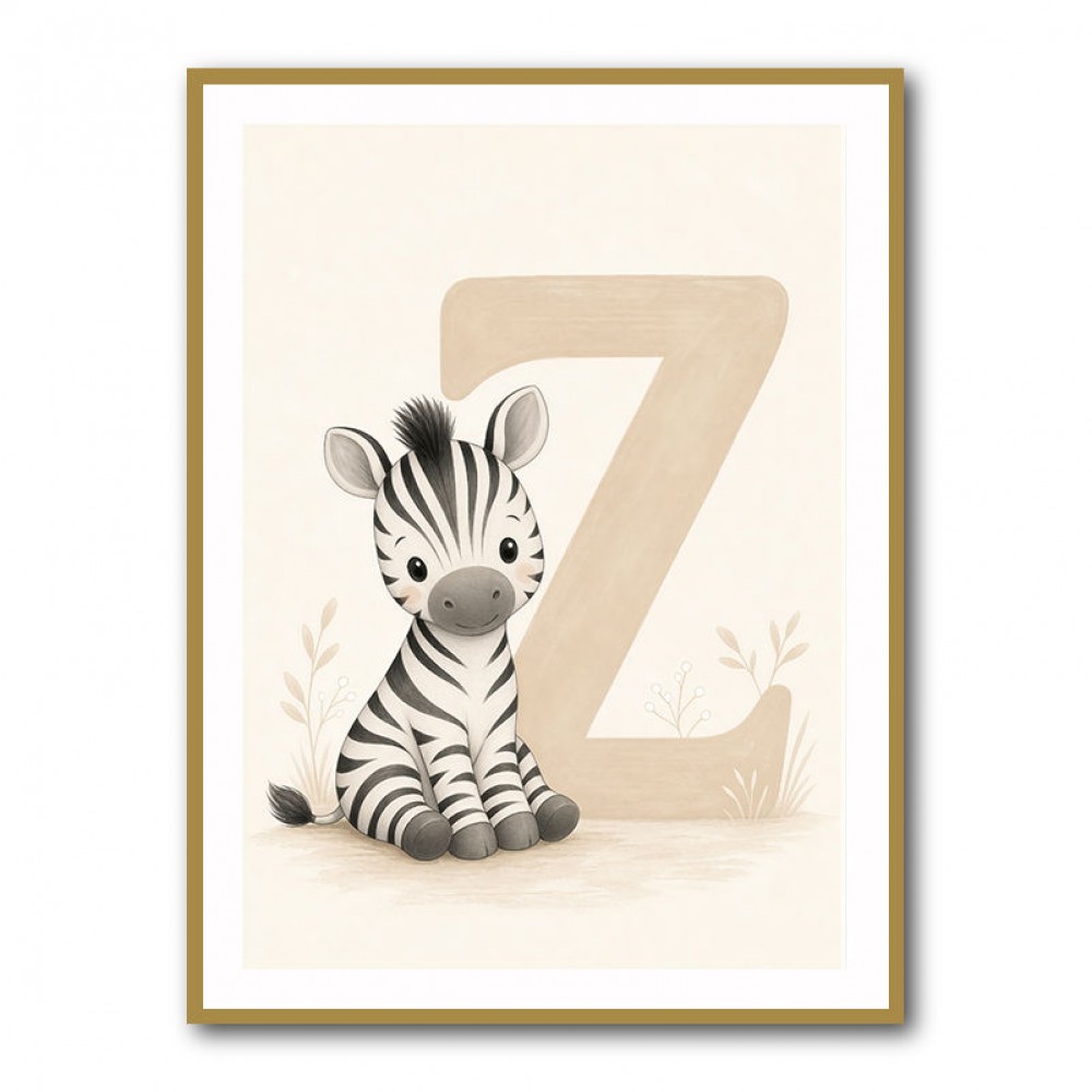 Z For Zebra Nursery Wall Art