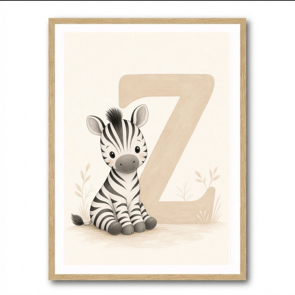 Z For Zebra Nursery Wall Art