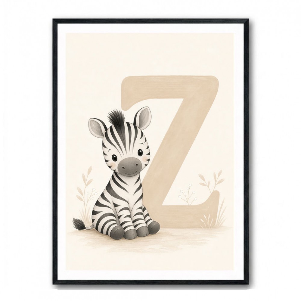 Z For Zebra Nursery Wall Art