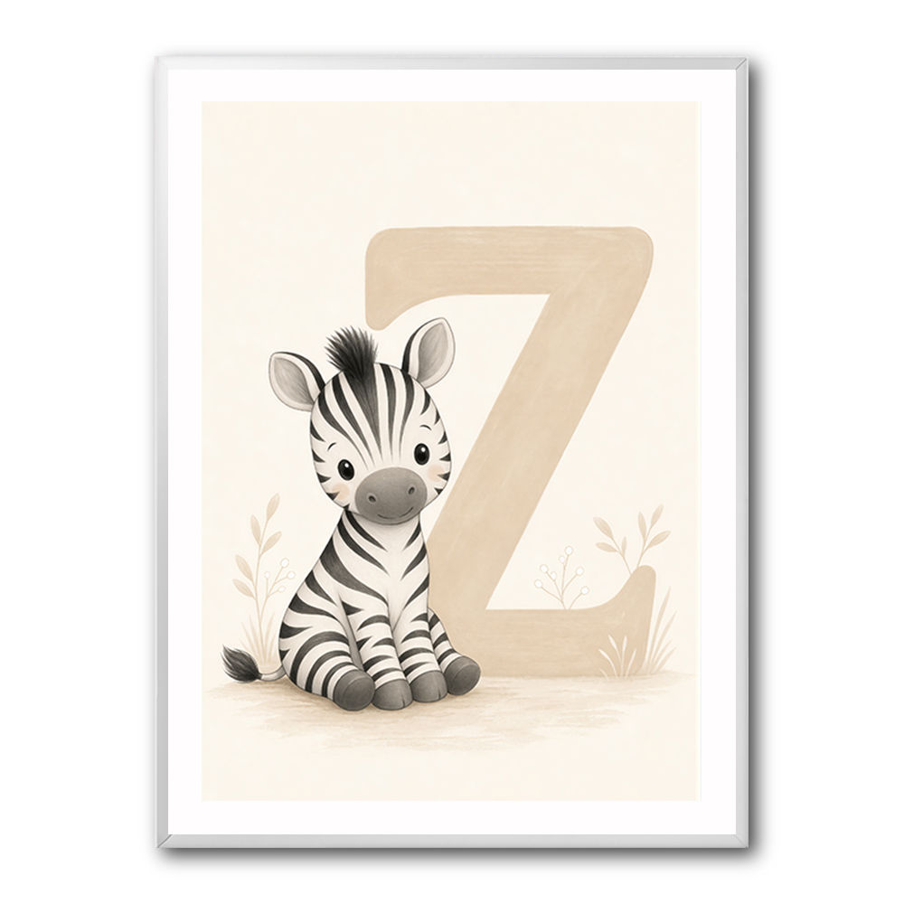 Z For Zebra Nursery Wall Art