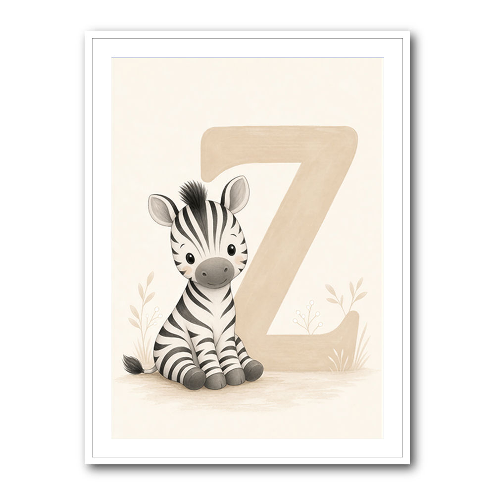Z For Zebra Nursery Wall Art