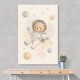 Bear Astronaut Nursery Wall Art Print 