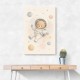 Bear Astronaut Nursery Wall Art Print 