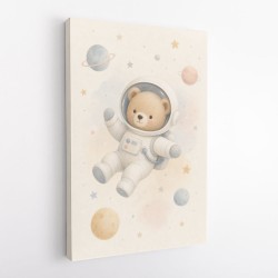 Bear Astronaut Nursery Wall Art Print 