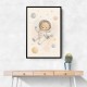 Bear Astronaut Nursery Wall Art Print 