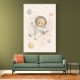 Bear Astronaut Nursery Wall Art Print 
