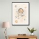 Bear Astronaut Nursery Wall Art Print 