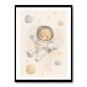 Bear Astronaut Nursery Wall Art Print 