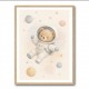 Bear Astronaut Nursery Wall Art Print 