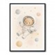 Bear Astronaut Nursery Wall Art Print 