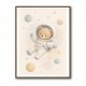 Bear Astronaut Nursery Wall Art Print 