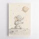 Elephant Moon Walk Nursery Wall Art Print 