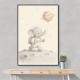 Elephant Moon Walk Nursery Wall Art Print 