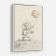 Elephant Moon Walk Nursery Wall Art Print 