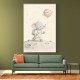 Elephant Moon Walk Nursery Wall Art Print 