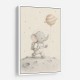 Elephant Moon Walk Nursery Wall Art Print 