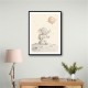 Elephant Moon Walk Nursery Wall Art Print 
