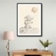Elephant Moon Walk Nursery Wall Art Print 