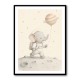 Elephant Moon Walk Nursery Wall Art Print 