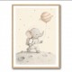 Elephant Moon Walk Nursery Wall Art Print 