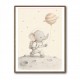 Elephant Moon Walk Nursery Wall Art Print 