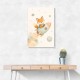Fox Rocket Ride Nursery Wall Art Print