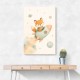 Fox Rocket Ride Nursery Wall Art Print