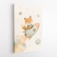 Fox Rocket Ride Nursery Wall Art Print