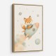 Fox Rocket Ride Nursery Wall Art Print