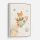 Fox Rocket Ride Nursery Wall Art Print