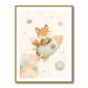 Fox Rocket Ride Nursery Wall Art Print