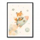 Fox Rocket Ride Nursery Wall Art Print