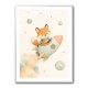 Fox Rocket Ride Nursery Wall Art Print