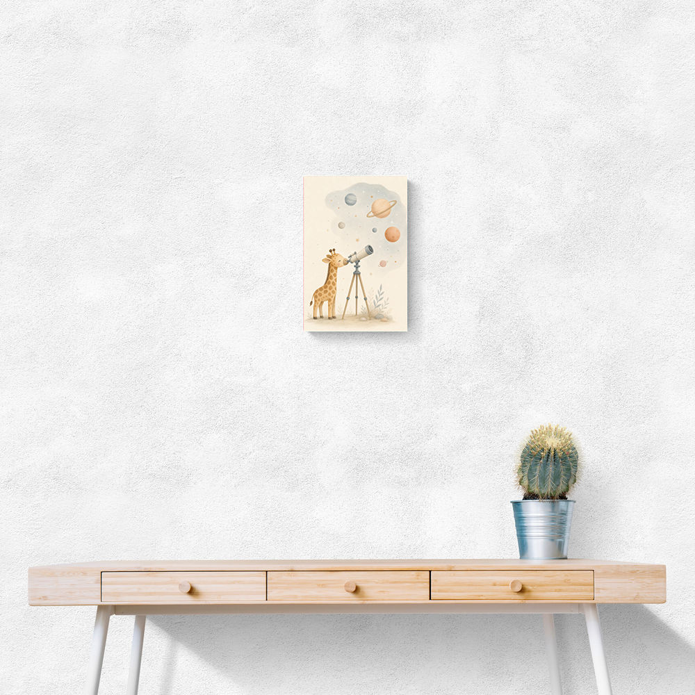 Giraffe Galaxy Nursery Wall Art Print