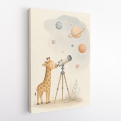 Giraffe Galaxy Nursery Wall Art Print