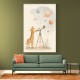 Giraffe Galaxy Nursery Wall Art Print
