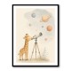 Giraffe Galaxy Nursery Wall Art Print
